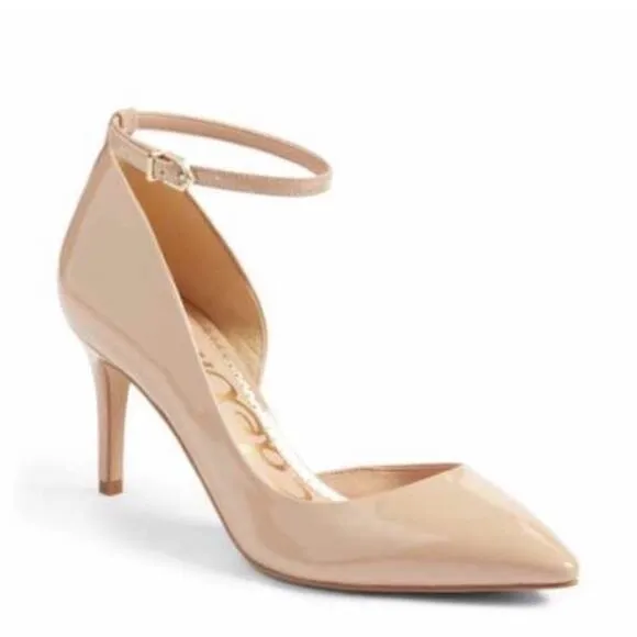 Sam Edelman Tia Nude Patent Leather Heel