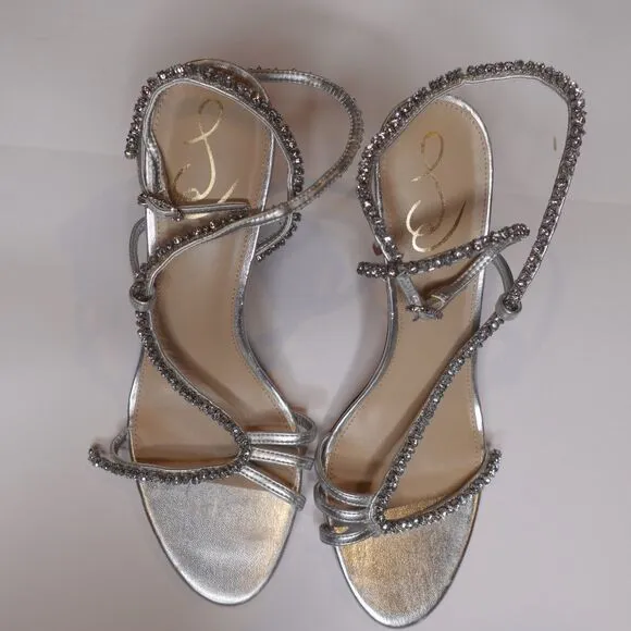 Sam Edelman Women's Granger Silver Metallic Heels Women's Size 10