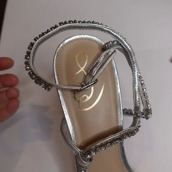 Sam Edelman Women's Granger Silver Metallic Heels Women's Size 10