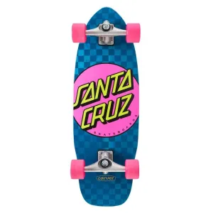 Santa Cruz X Carver Surf Skate Pink Dot Check Cut Back Complete Skateboard Cruiser 9.75" x 29.95"