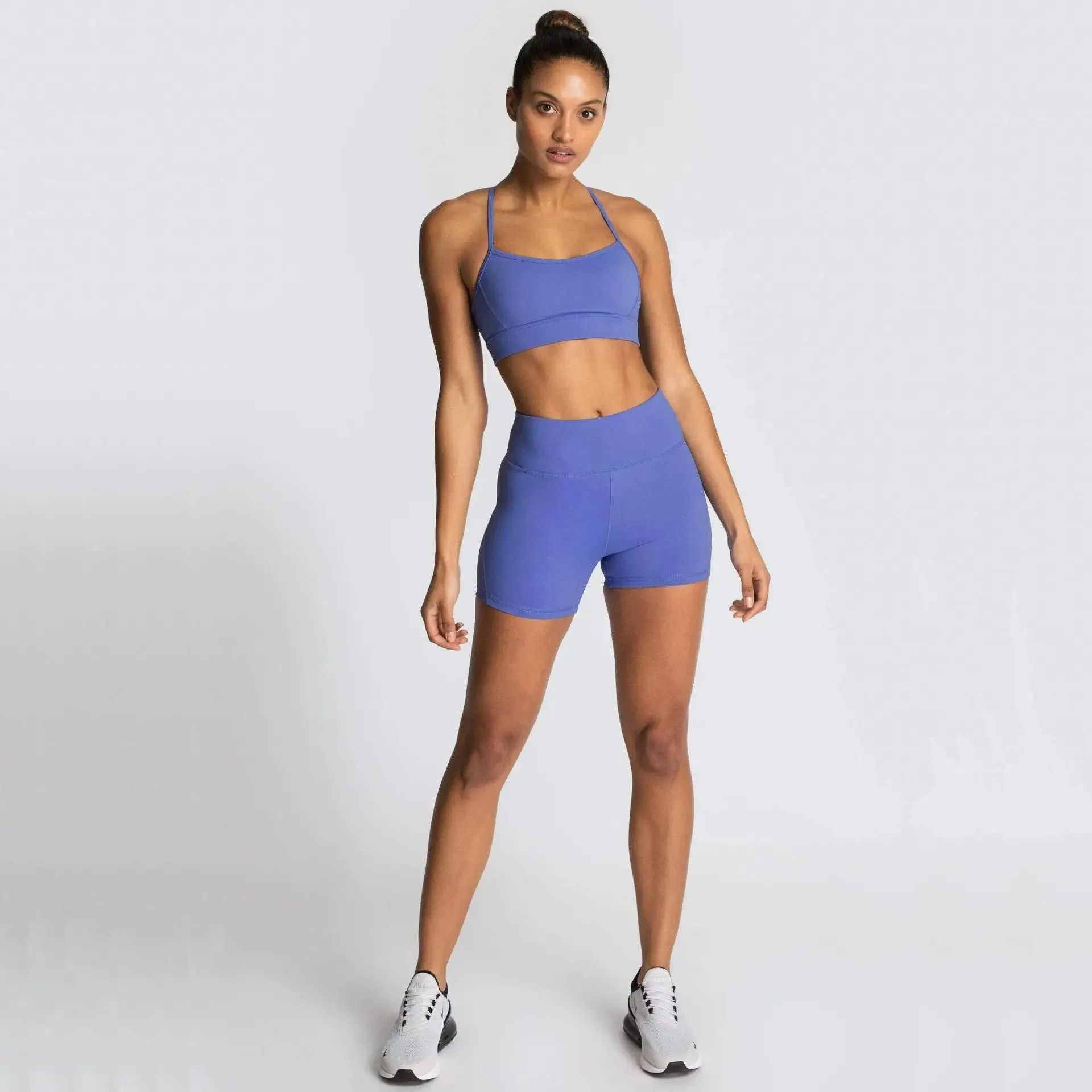 Seamless Yoga Two-piece Set Running Bra Shorts Sports Underwear Beauty Back Fitness Gym 2-piece Short Suit