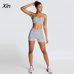Seamless Yoga Two-piece Set Running Bra Shorts Sports Underwear Beauty Back Fitness Gym 2-piece Short Suit