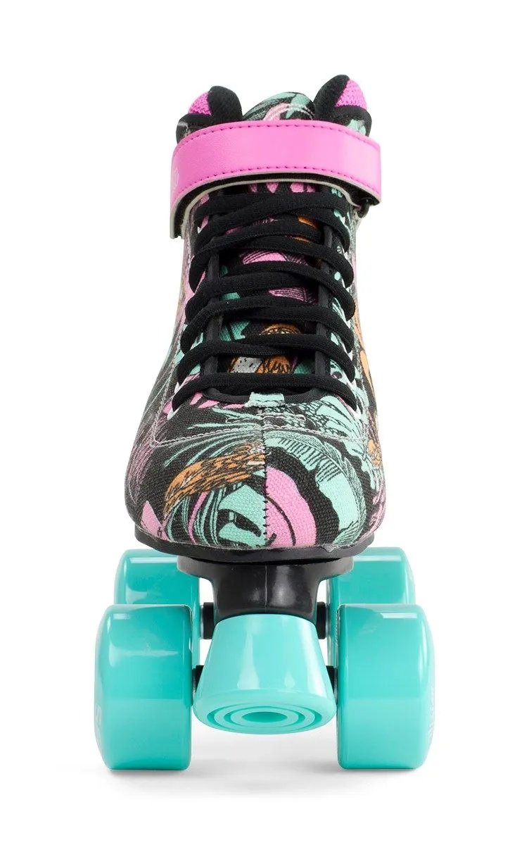 SFR Vision Canvas Children's Quad Skates - Black Floral