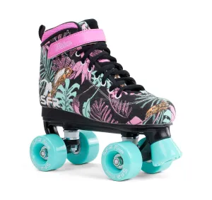 SFR Vision Canvas Children's Quad Skates - Black Floral