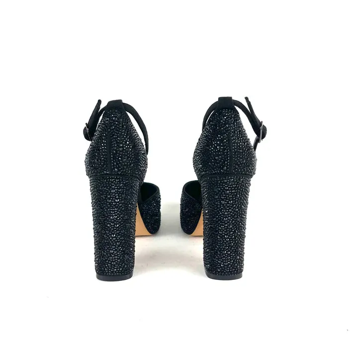 Silent D - Addie Heel (Black Jeweled)