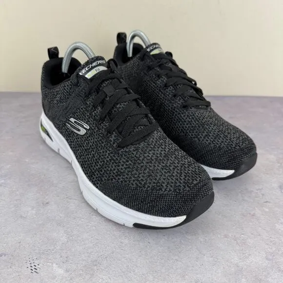 Skechers Shoes Mens Size 8 Arch Fit Paradyme Knit Athletic Sneakers Black 232041