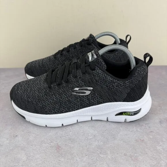 Skechers Shoes Mens Size 8 Arch Fit Paradyme Knit Athletic Sneakers Black 232041