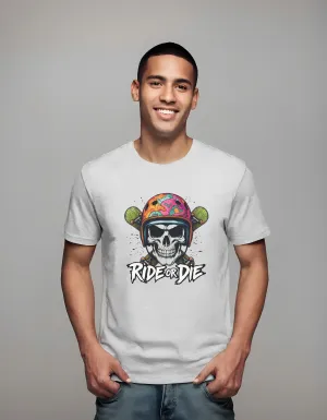 Skull Ride or Die Skateboard Design | Classic T-Shirt (Unisex)