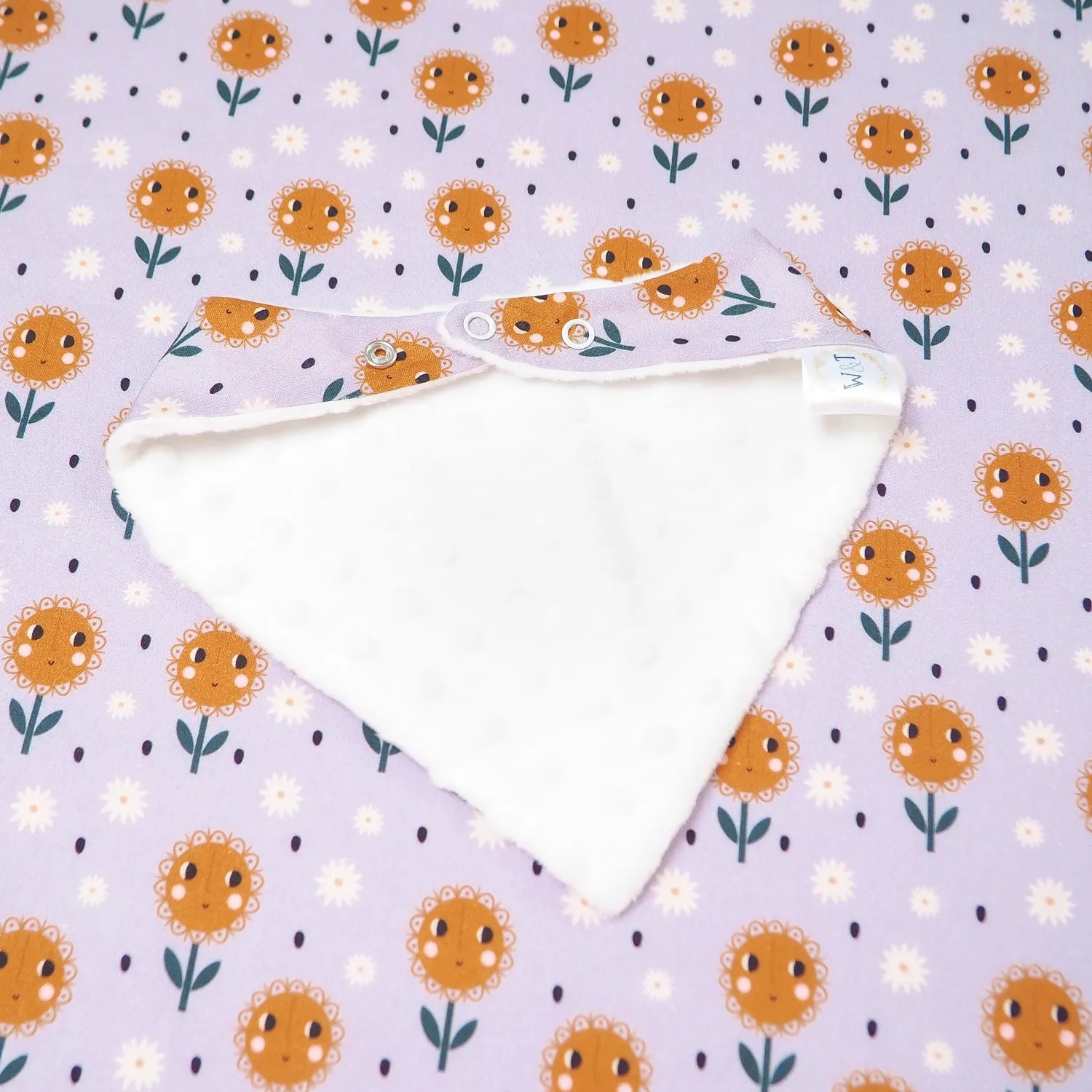 Smiling Sunflowers Bandana Bib