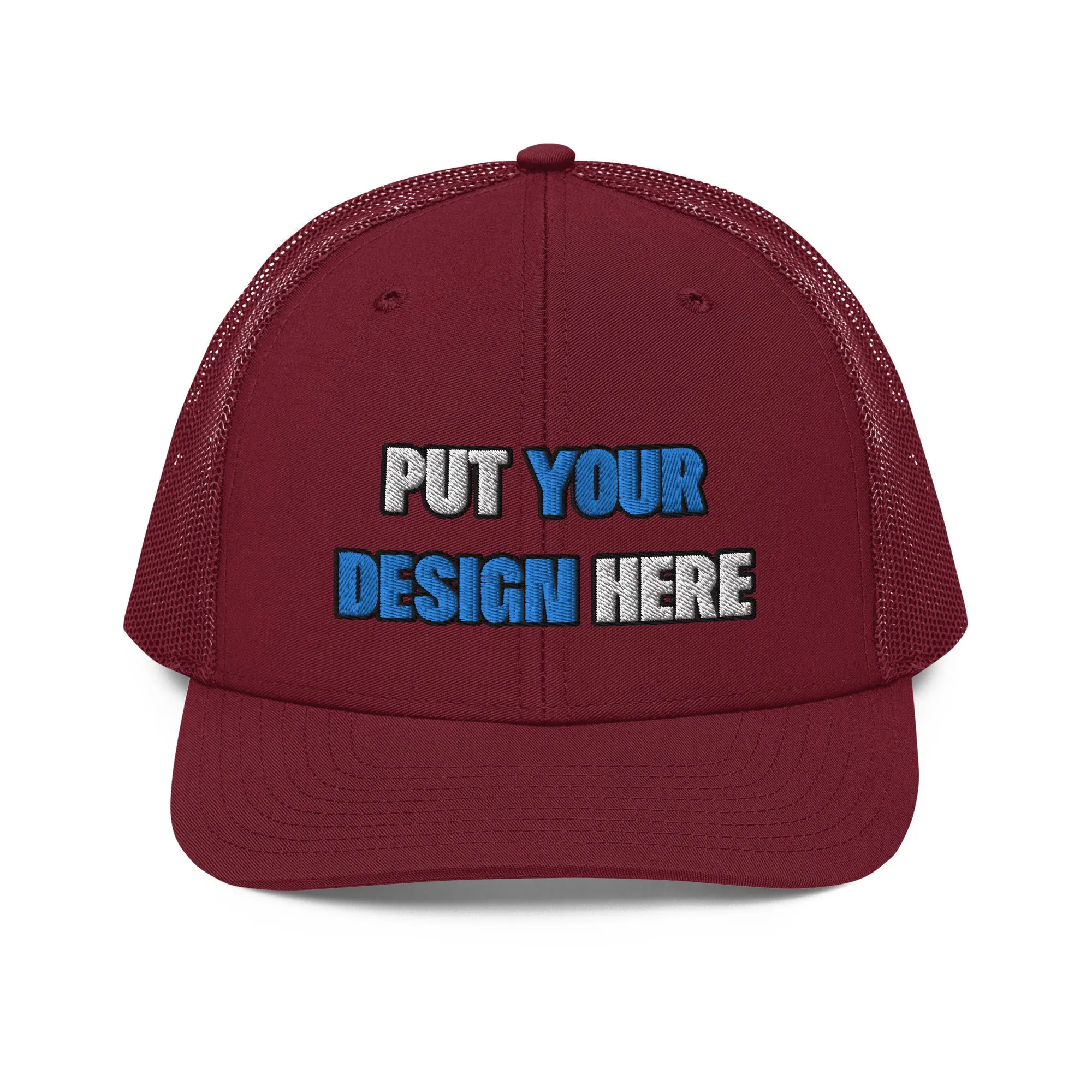 Snapback Trucker Cap | Richardson 112 - put your design here | standard color - Flat Embroidery