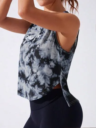 Sport Studio Crew Neck Sleeveless Letter Print Casual Sporty Tank Top