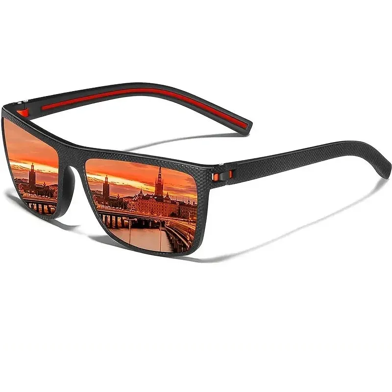 Square Polarized Sunglasses UV Protection Lightweight Frame for Men & Women