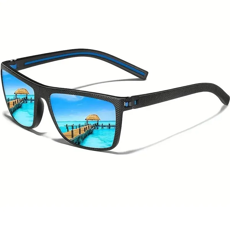 Square Polarized Sunglasses UV Protection Lightweight Frame for Men & Women