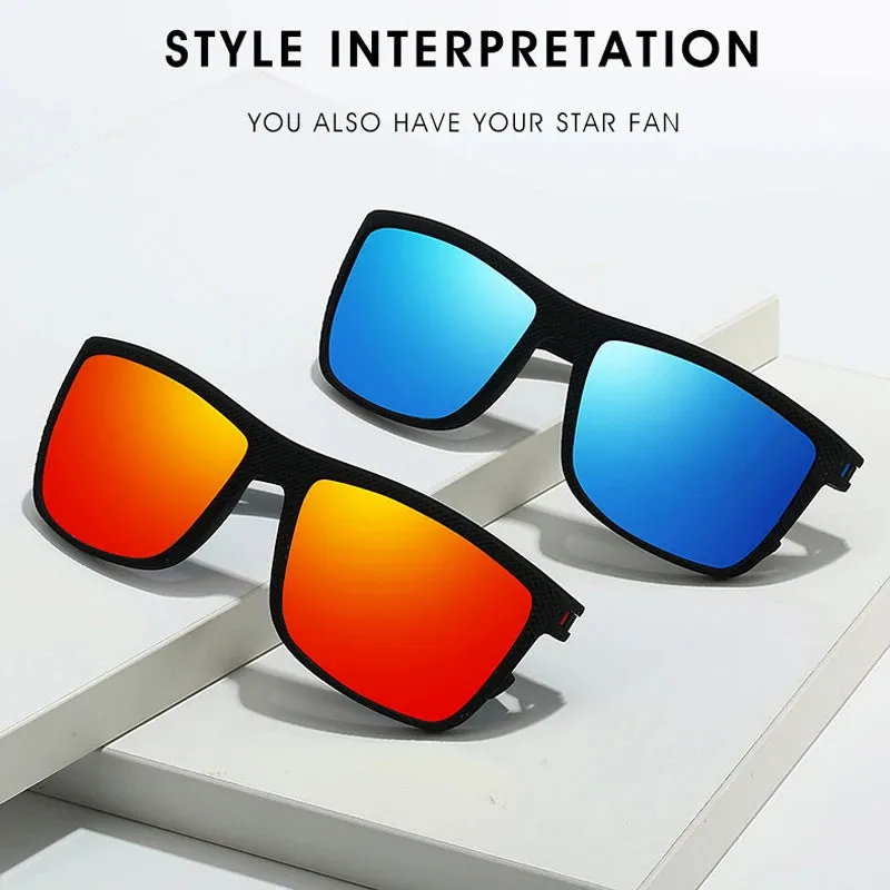 Square Polarized Sunglasses UV Protection Lightweight Frame for Men & Women