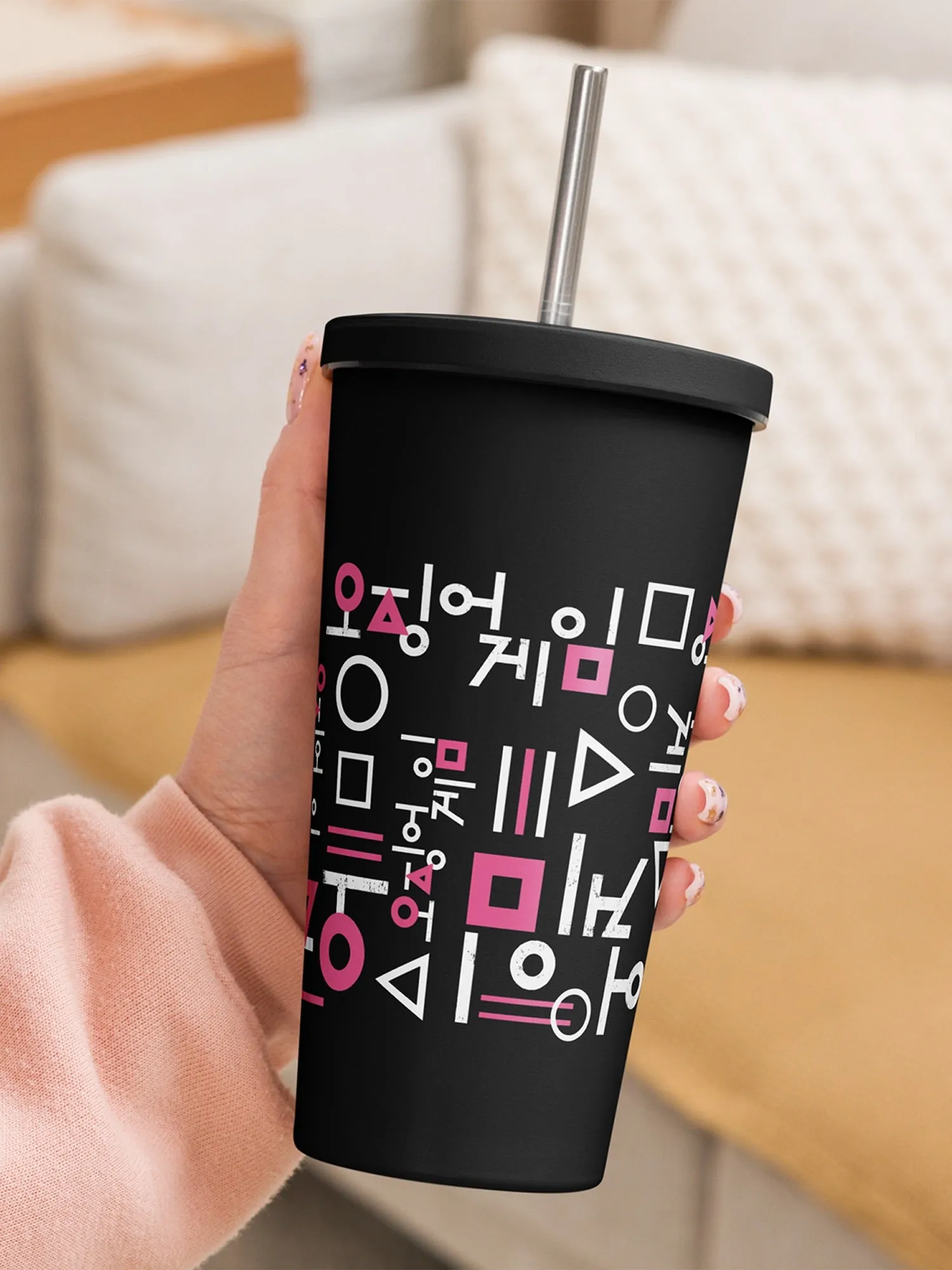 Squid Game Workers Pattern Insulated Tumbler