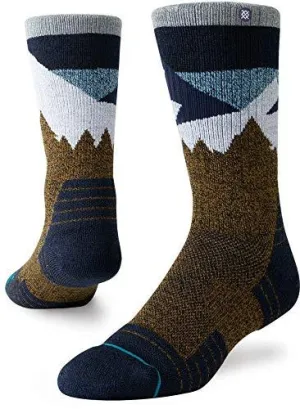Stance Divide Hike Crew Socks Men's Brown Large