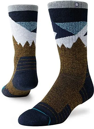 Stance Divide Hike Crew Socks Men's Brown Large