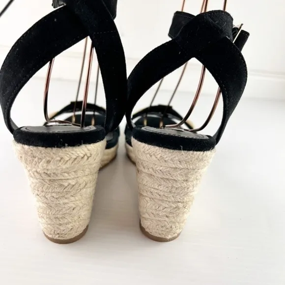 Steve Madden  Sunty Wedge Sandal womens size 10 Blank Ankle Strap Studs