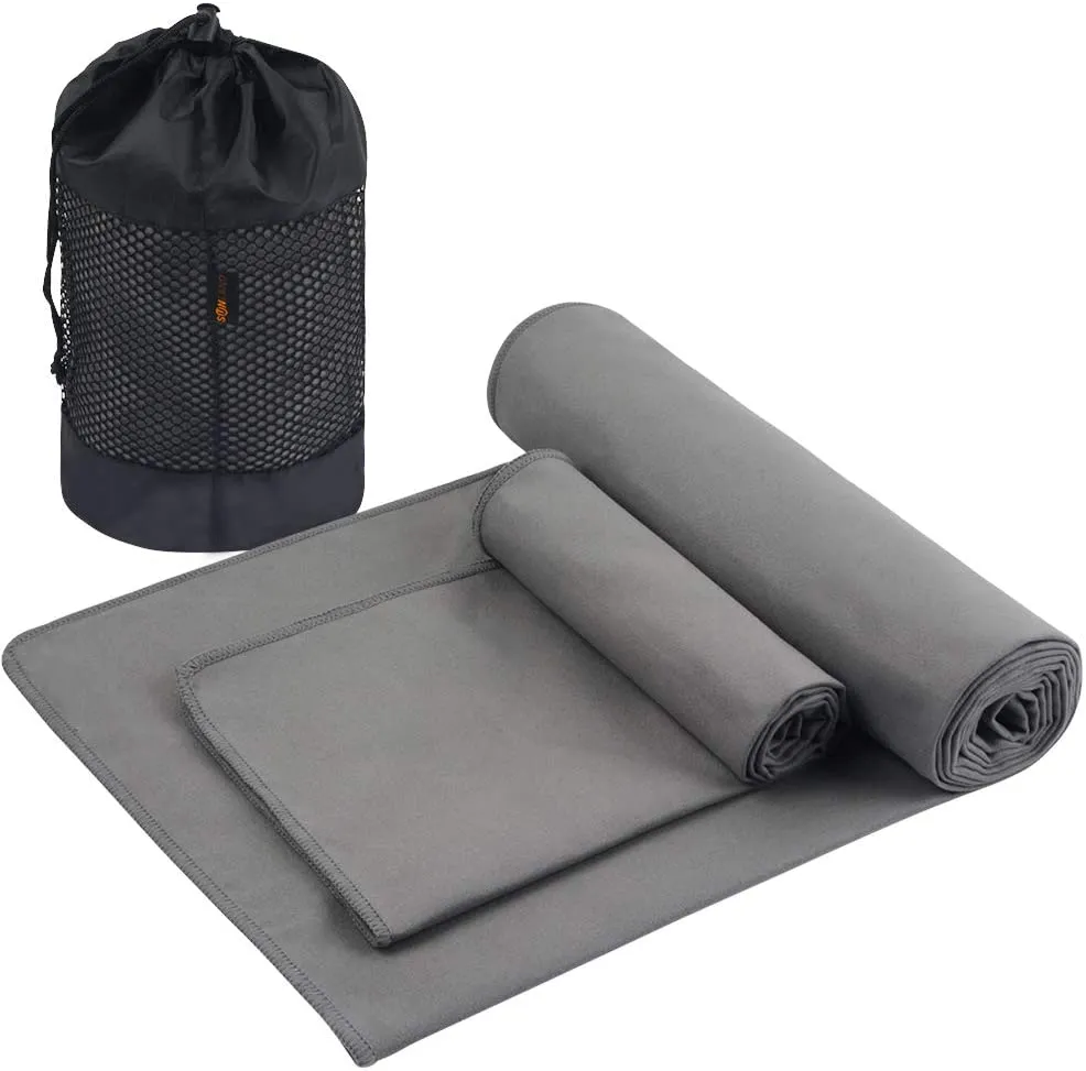 SUNLAND Toalla de yoga de microfibra absorbente de sudor suave antideslizante toalla de yoga caliente   toalla de mano 2 en 1 juego con bolsa de transporte, ideal para pilates Hot Yoga Bikram 24 pulgadas x 72 pulgadas