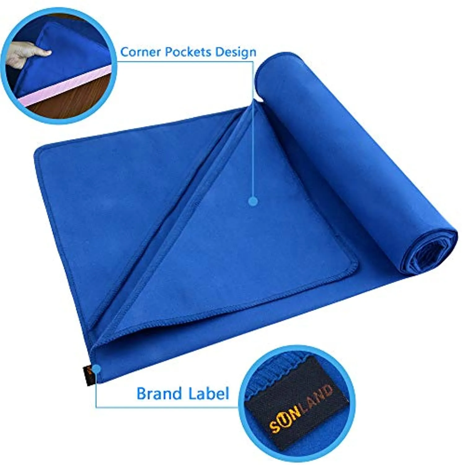 SUNLAND Toalla de yoga de microfibra absorbente de sudor suave antideslizante toalla de yoga caliente   toalla de mano 2 en 1 juego con bolsa de transporte, ideal para pilates Hot Yoga Bikram 24 pulgadas x 72 pulgadas