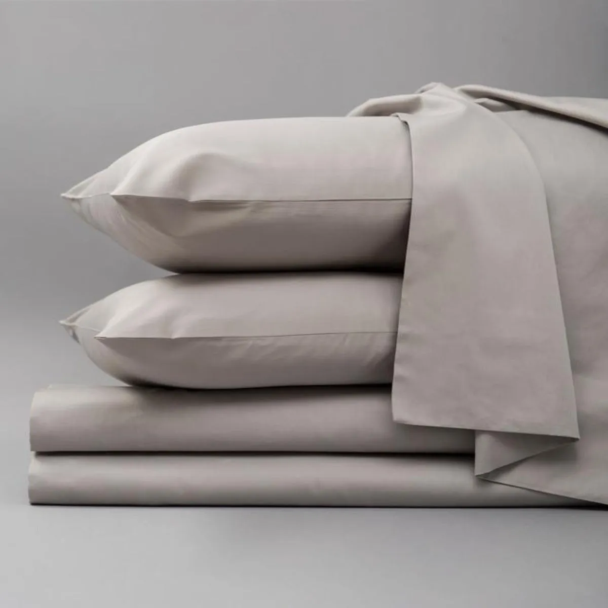 Supima Cotton Satin Bedsheets (Antimicrobial) - Grey