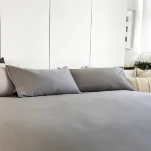 Supima Cotton Satin Bedsheets (Antimicrobial) - Grey
