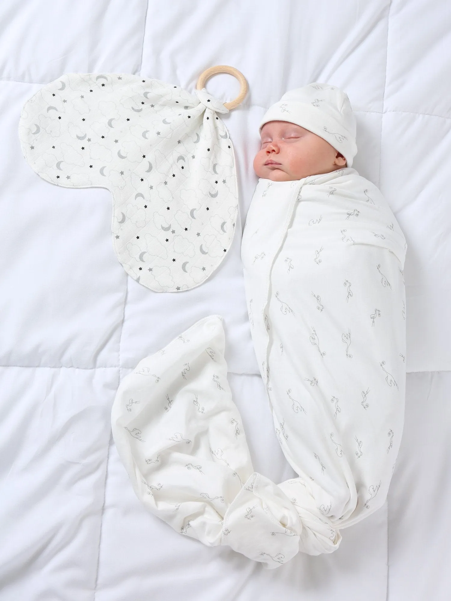 Swaddle Blanket - Stork Print