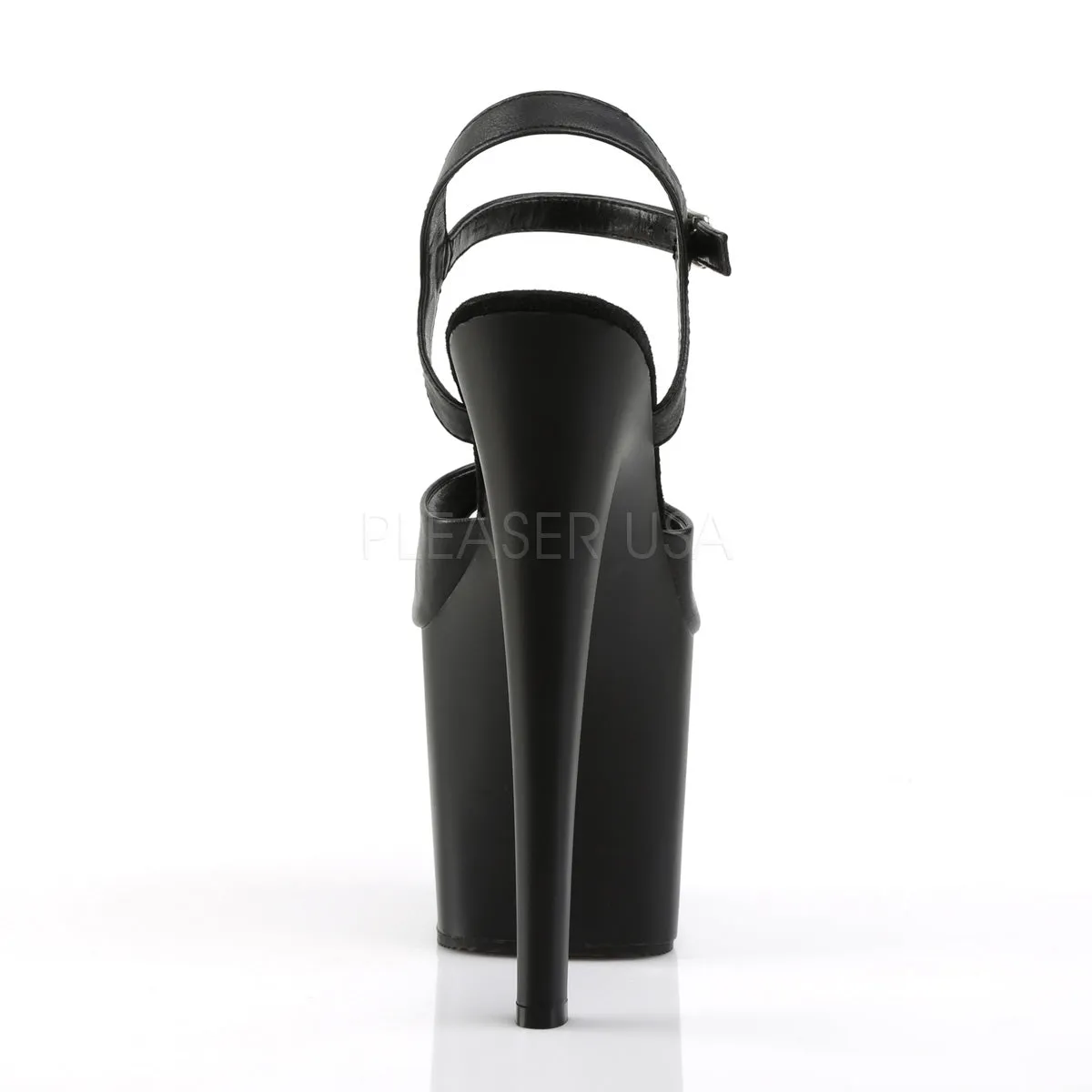 TABOO-709  Black Faux Leather/Black Matte