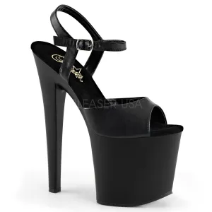TABOO-709  Black Faux Leather/Black Matte