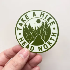 Take a Hike Head North Vinyl Sticker