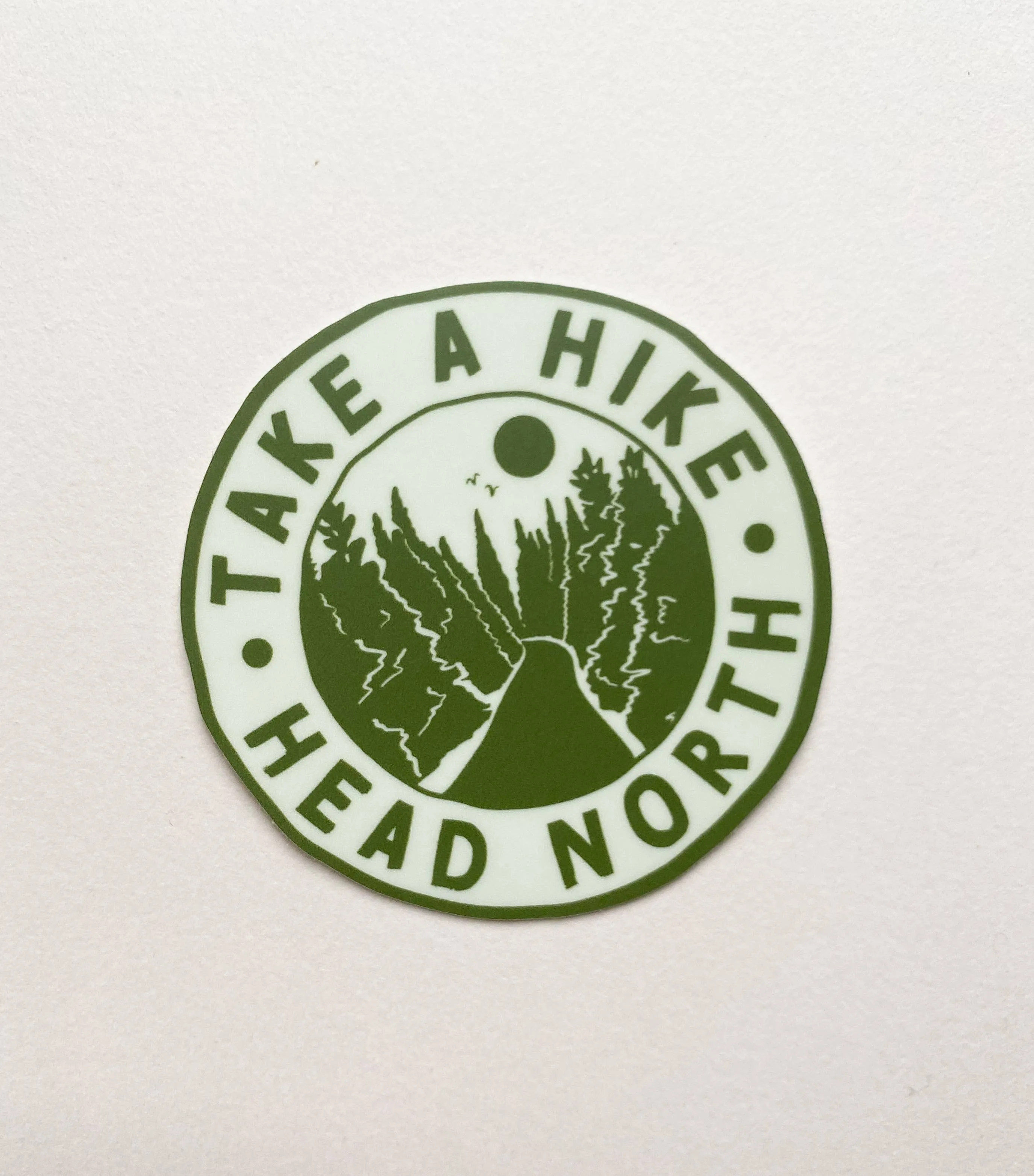 Take a Hike Head North Vinyl Sticker