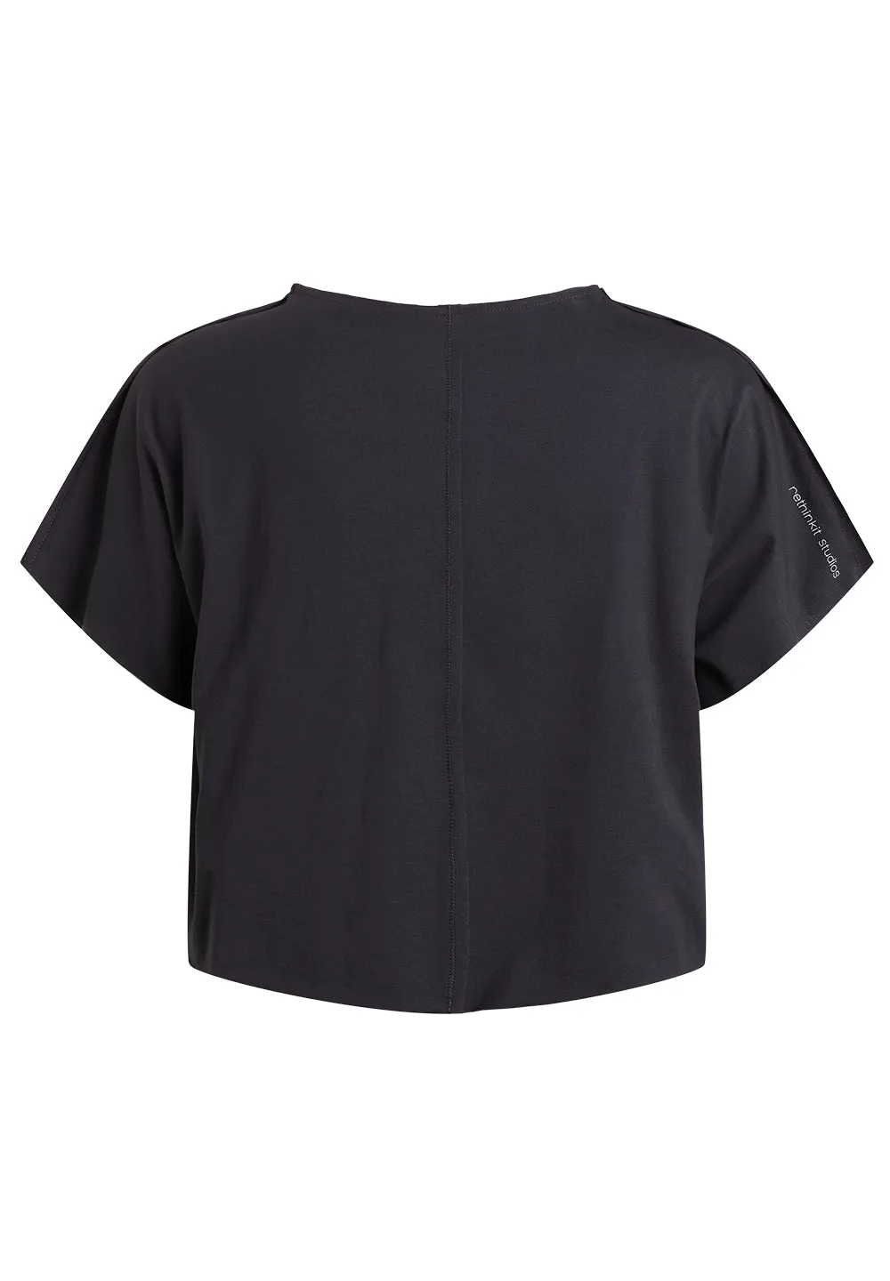 Tee Short Raw Edges Caen - almost black