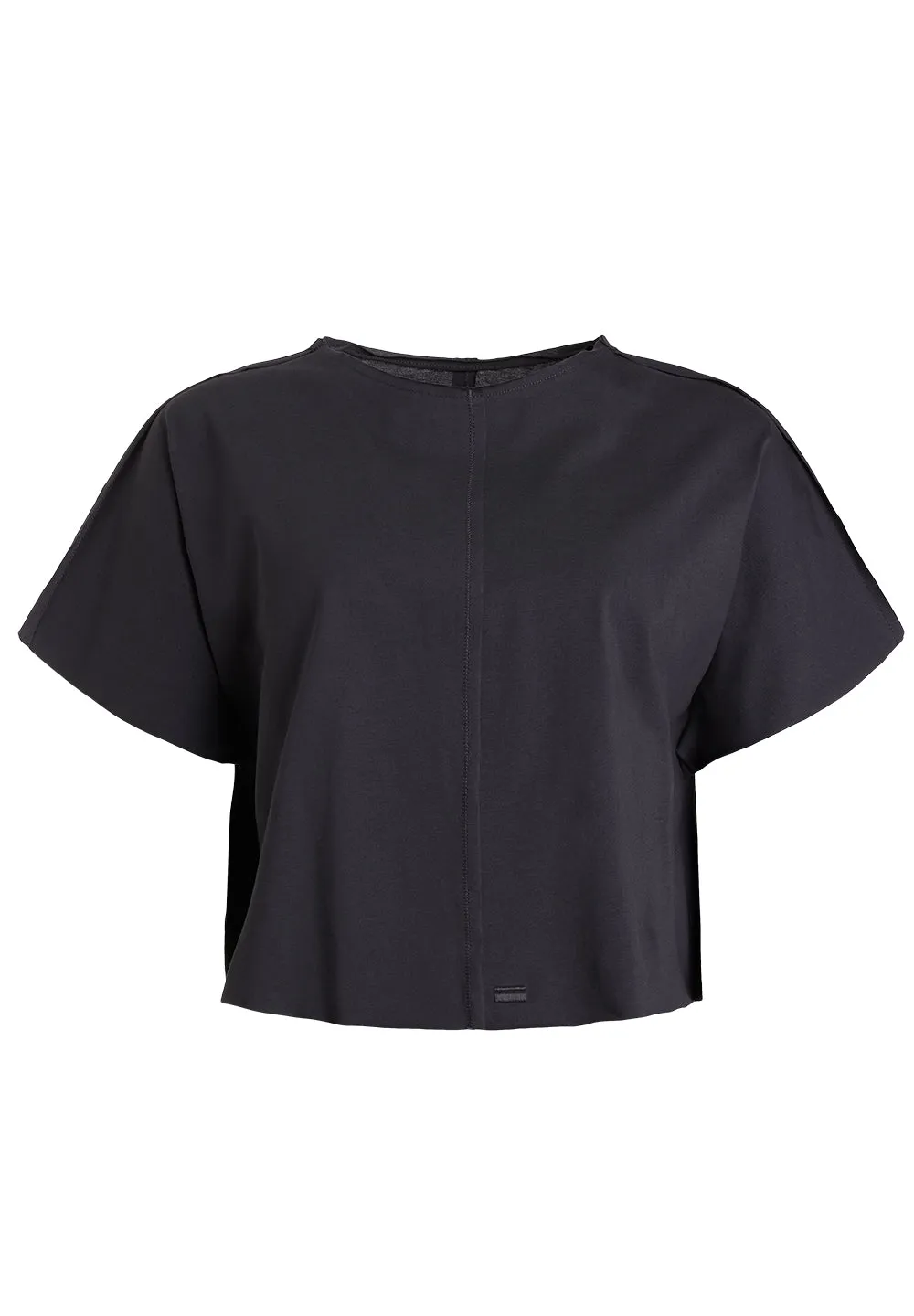Tee Short Raw Edges Caen - almost black