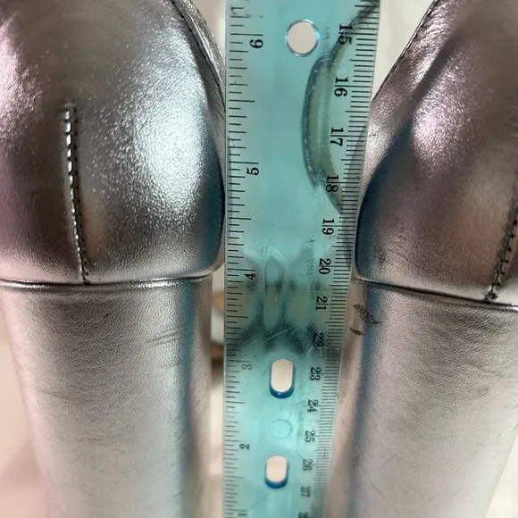 The Cadey Sandal Silver Block Heel by SCHUTZ Size 9.5