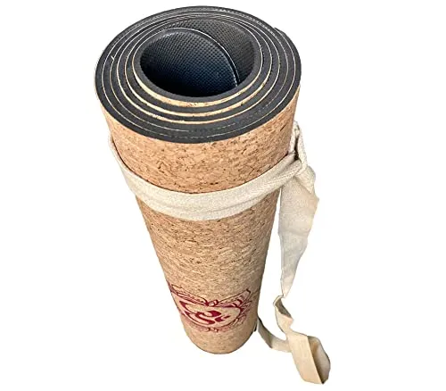 The Yogis™️ Cork Yoga Mat for Men and Women [[ 5mm ]] Free Yoga Mat Belt