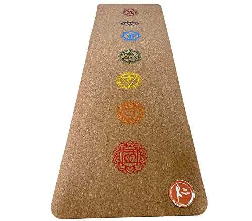 The Yogis™️ Cork Yoga Mat for Men and Women [[ 5mm ]] Free Yoga Mat Belt