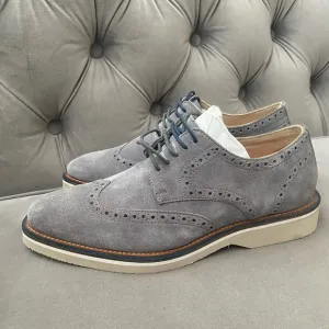 Thomas &amp; Vine Mens Chadwick Wingtip Derby Shoes Gray Size 9.5 (new Whit out box)