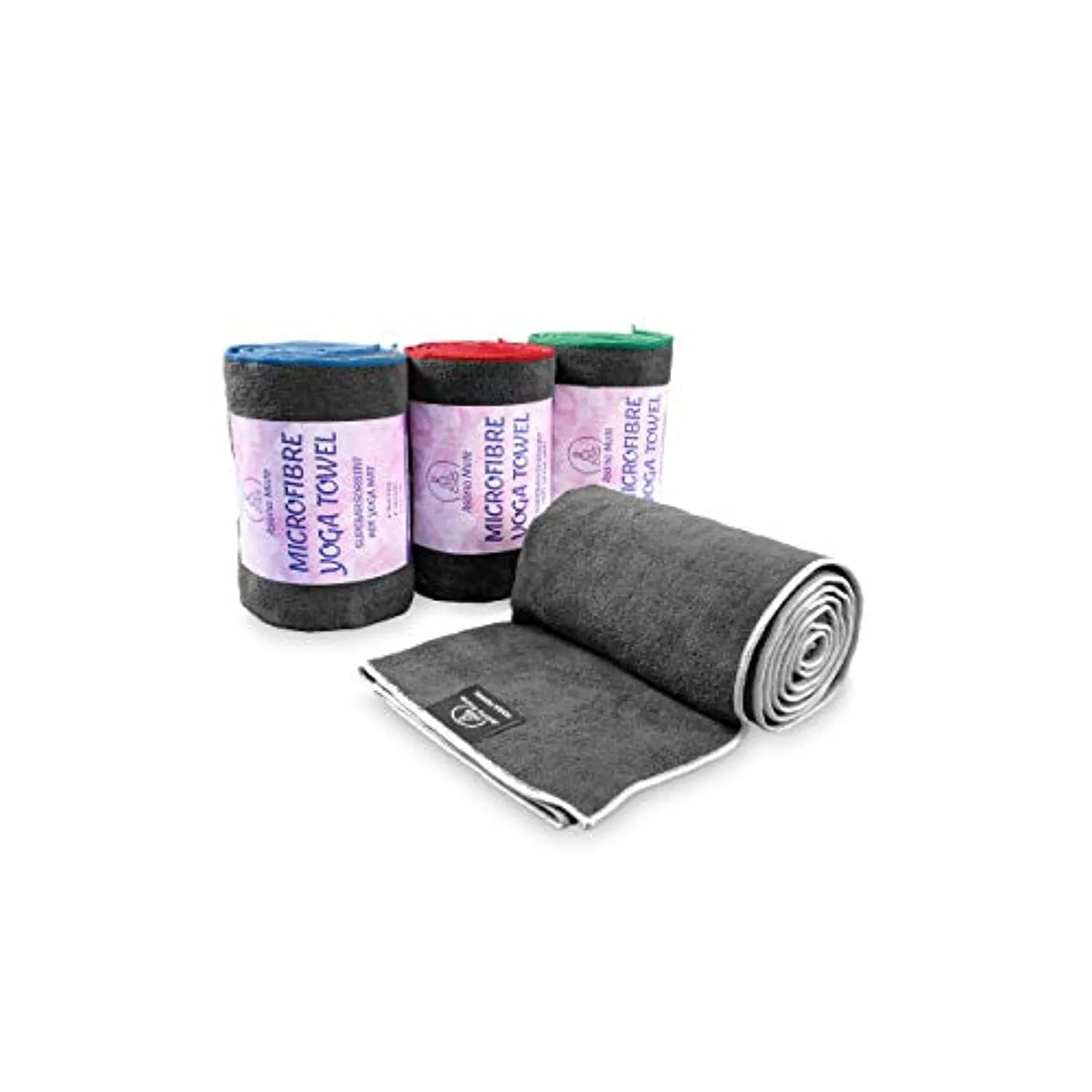 Toalla de yoga Asana Mate de microfibra 26 x 72 antideslizante para yoga caliente, toallas de gimnasio suaves y absorbentes para yoga caliente, pilates, entrenamientos, ejercicios…