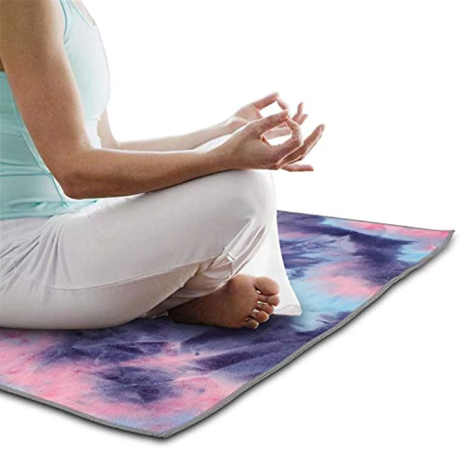Toallas de yoga, toalla de yoga antideslizante, textura de gofre antideslizante, 100% absorbente de microfibra sin olor, toalla de yoga de tamaño estándar de 24 pulgadas x 72 pulgadas, para yoga caliente, Bikram, Pilates