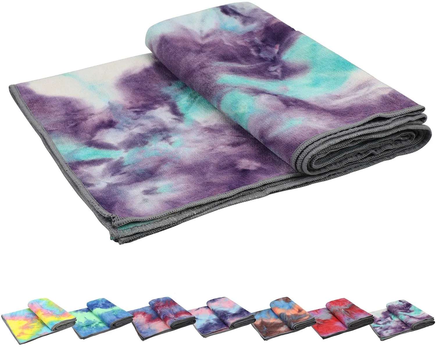 Toallas de yoga, toalla de yoga antideslizante, textura de gofre antideslizante, 100% absorbente de microfibra sin olor, toalla de yoga de tamaño estándar de 24 pulgadas x 72 pulgadas, para yoga caliente, Bikram, Pilates
