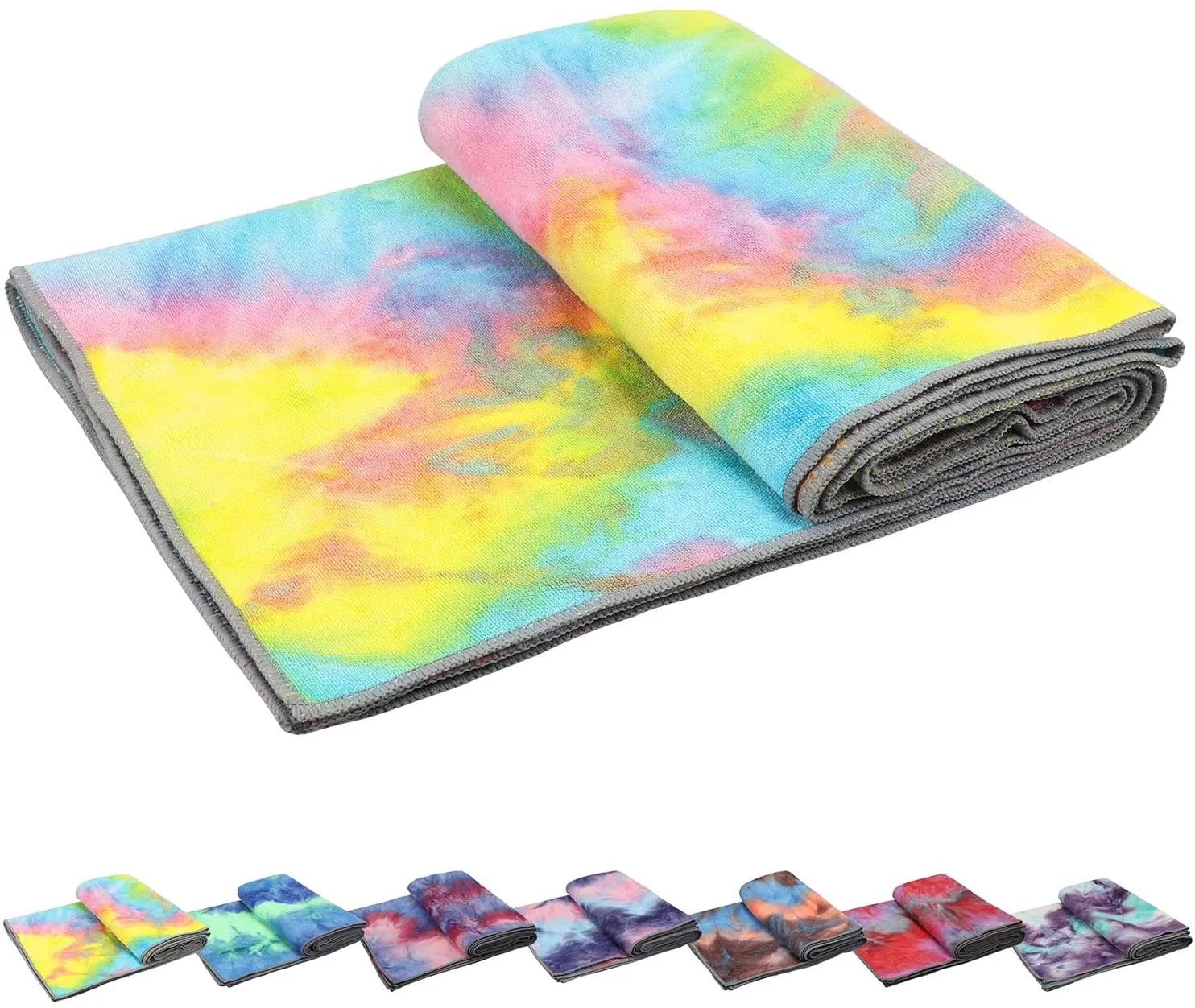 Toallas de yoga, toalla de yoga antideslizante, textura de gofre antideslizante, 100% absorbente de microfibra sin olor, toalla de yoga de tamaño estándar de 24 pulgadas x 72 pulgadas, para yoga caliente, Bikram, Pilates