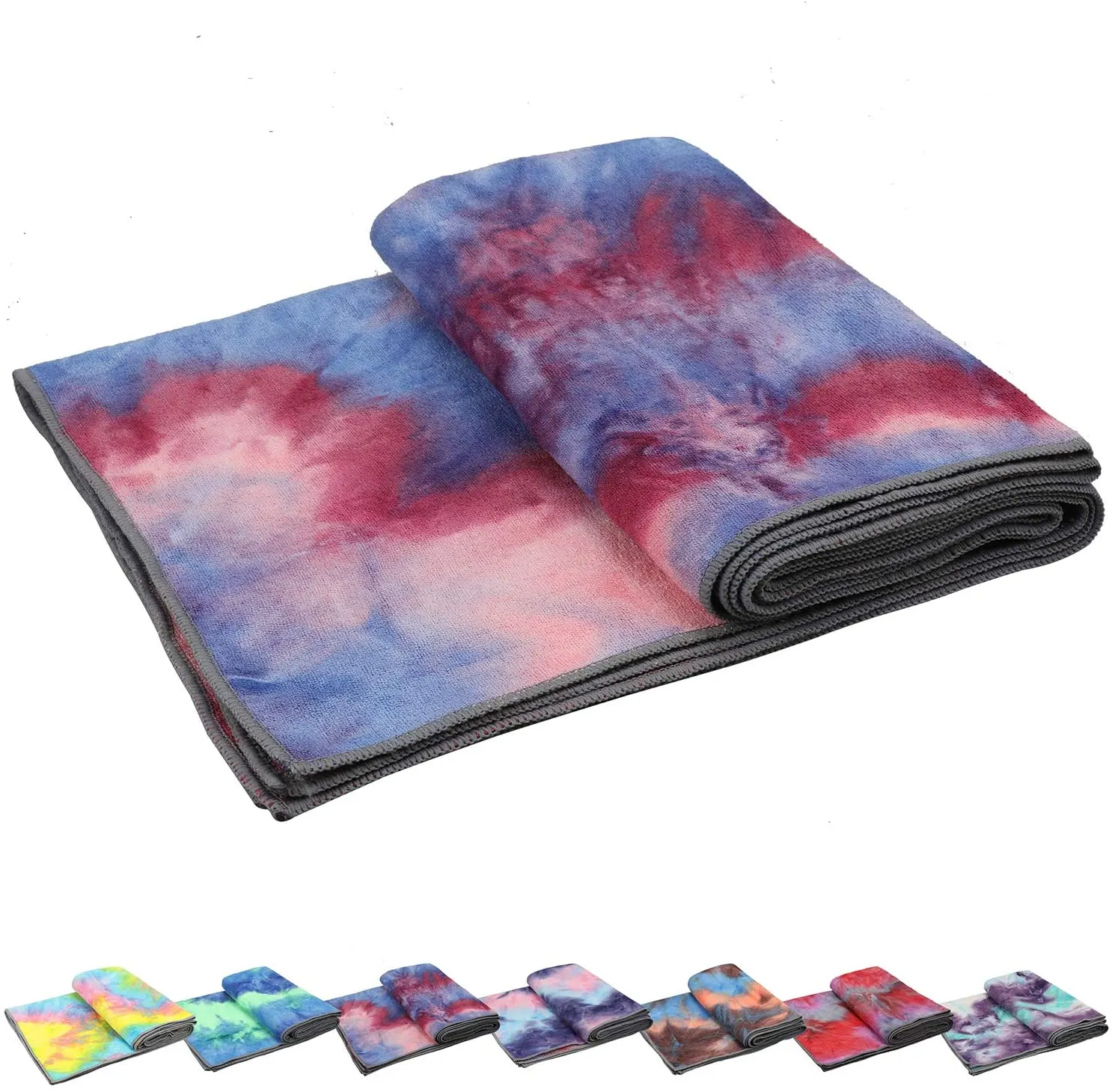 Toallas de yoga, toalla de yoga antideslizante, textura de gofre antideslizante, 100% absorbente de microfibra sin olor, toalla de yoga de tamaño estándar de 24 pulgadas x 72 pulgadas, para yoga caliente, Bikram, Pilates