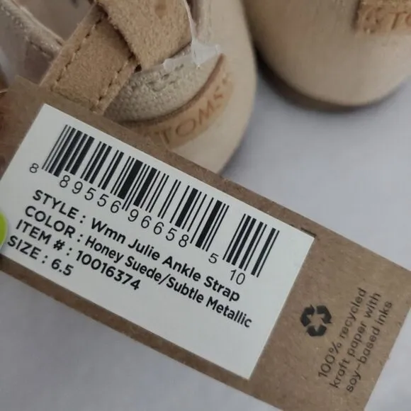 TOMS Julie Ankle Strap Flat