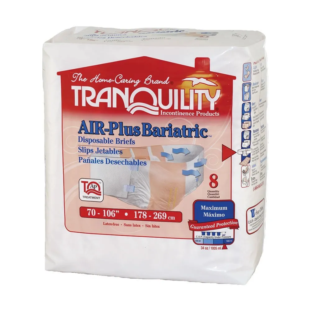 Tranquility 2195 Air Plus Breathable Briefs, 3XL Bariatric,  70"-106"  CS/32