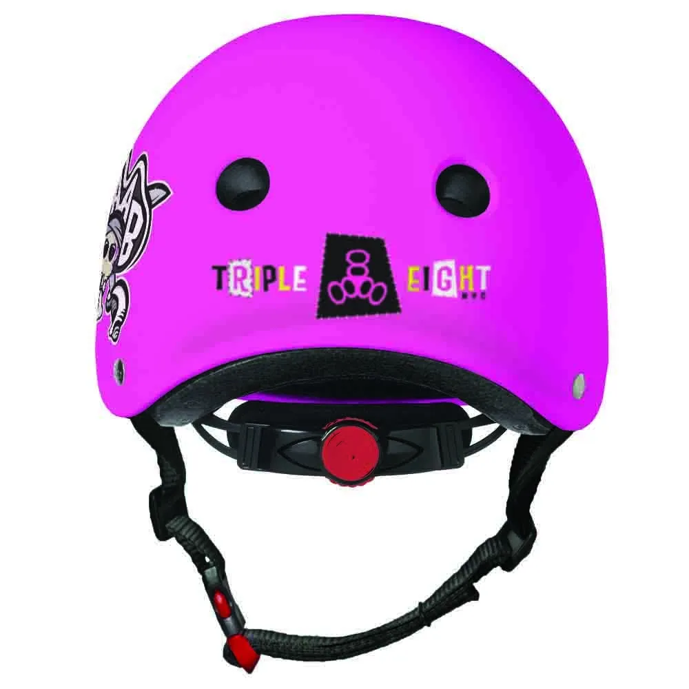 Triple 8 - Lil 8 Certified Staab Edition Youth Helmet Neon Pink Rubber