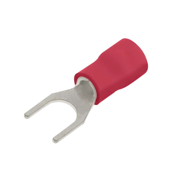 Unicrimp QRF6 Red Fork Terminal 6mm (Narrow) (100 Pack)