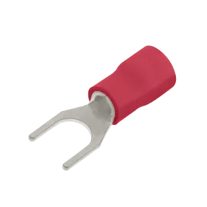 Unicrimp QRF6 Red Fork Terminal 6mm (Narrow) (100 Pack)