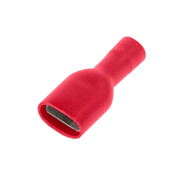 Unicrimp QRFPO48F5 100Red Fully Ins F Pushon 4.8 & .5mm Tab (100 Pack)