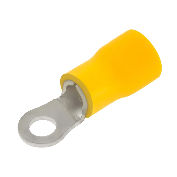 Unicrimp QYR5 Yellow Ring Terminal - 5mm Hole (100 Pack)
