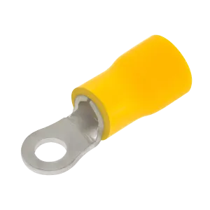Unicrimp QYR5 Yellow Ring Terminal - 5mm Hole (100 Pack)